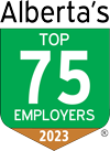 Alberta's top 75 employers 2023 logo